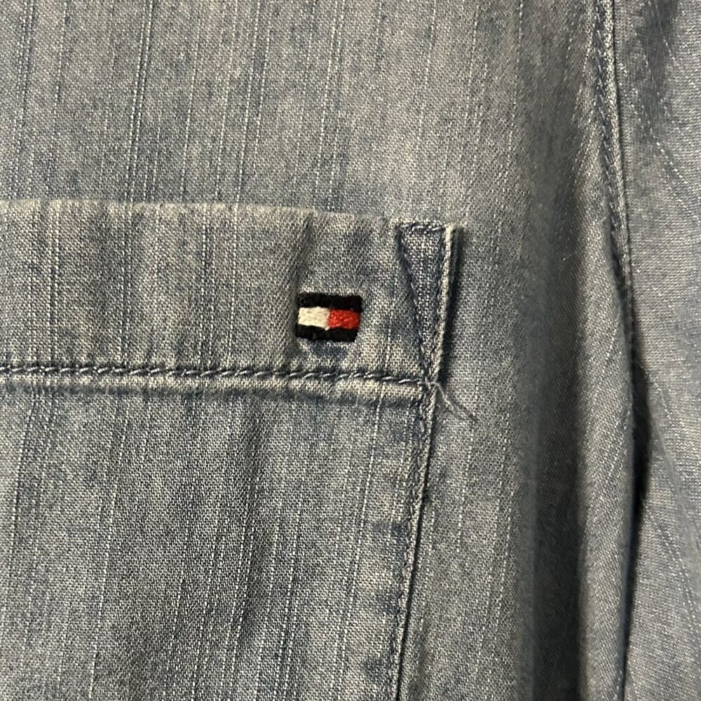 Women's, Tommy Hilfiger, Denim, Button Down Top, Size Large - Picture 2 of 5